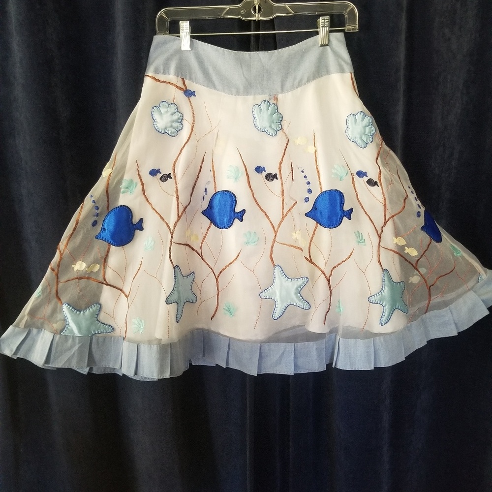 Shelby Hansen skirt organza and silk fish